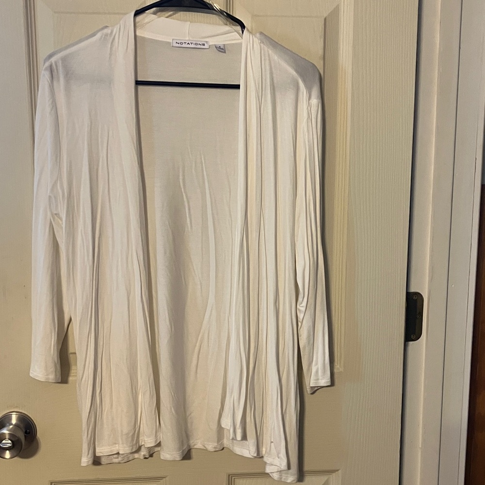 Notations Women's Cream Cardigan Sweater